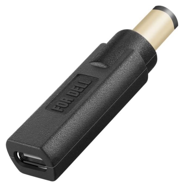USB-C til DELL bærbar opladningsadapter 7,4 x 5,0 mm, sort Svart