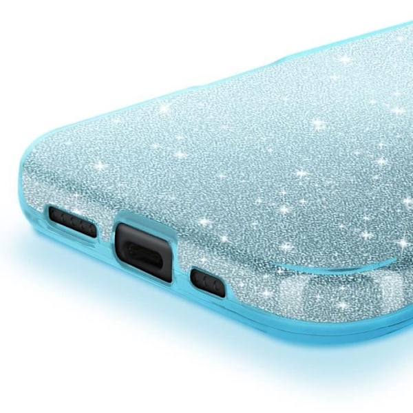 Glittrande skal för iPhone 16 Plus Stötsäkert Blå Blå