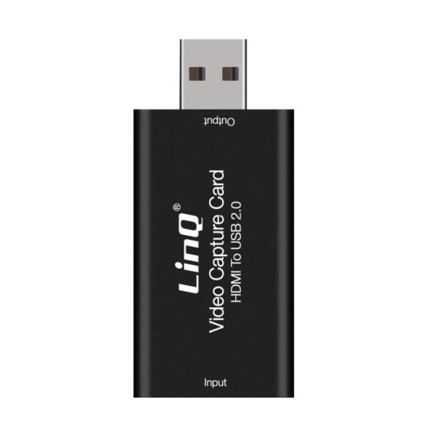 Video- och ljudupptagningskort HDMI till USB 2.0 Full HD 4K UHD LinQ Svart
