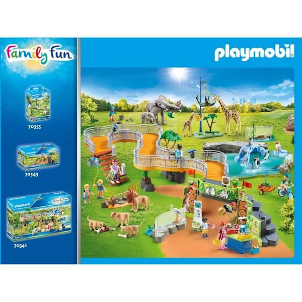 PLAYMOBIL - Förlängning för djurpark - Modell 70348 - 31 stycken - För barn från 4 år och uppåt - Blå Blå