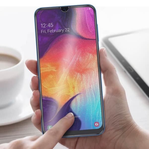 Samsung Galaxy A50 Näytönsuoja Karkaistu lasi 9H Iskunkestävä - Läpinäkyvä