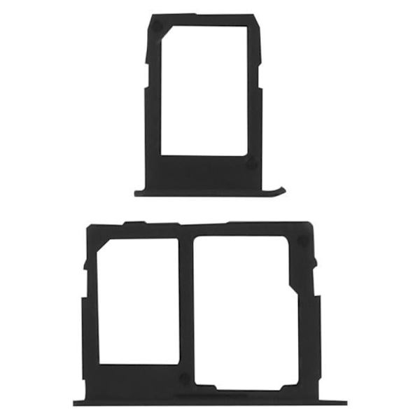 SIM-korttipaikka - AVIZAR - Samsung Galaxy J3 2017 - Musta - 2x nano SIM + microSD - Helppo vaihto Svart