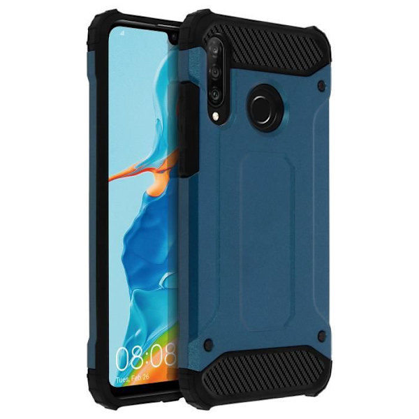 Coque - AVIZAR - Huawei P30 Lite - Stødabsorberende - Bi-materiale - 1,8m beskyttelse Midnattsblå, svart