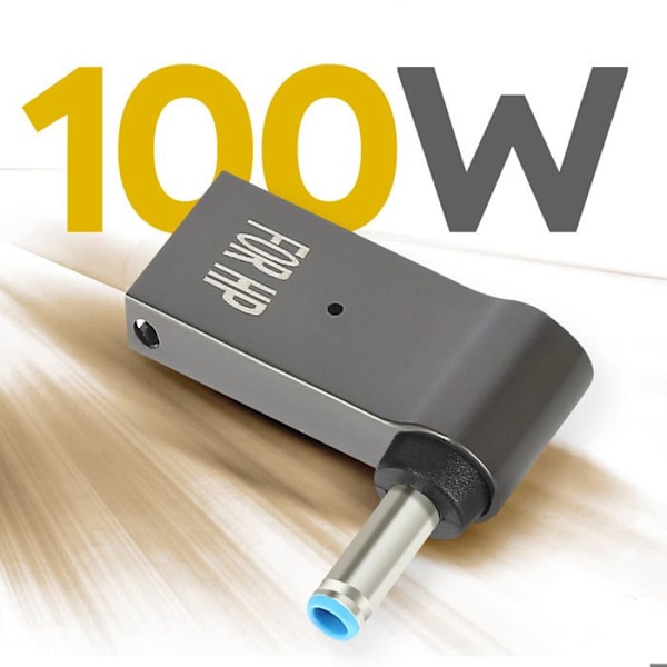 USB-C 100W til DC 4,5 x 3,0 mm opladningsadapter til HP-computer Grå