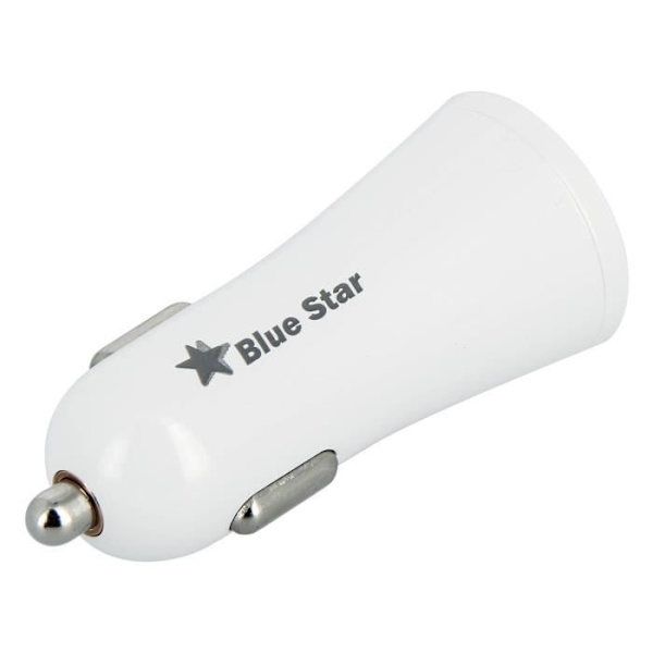 Autolaturi - Valkoinen - Pikalataus - USB 2A - LED-merkkivalo - 40g Vit