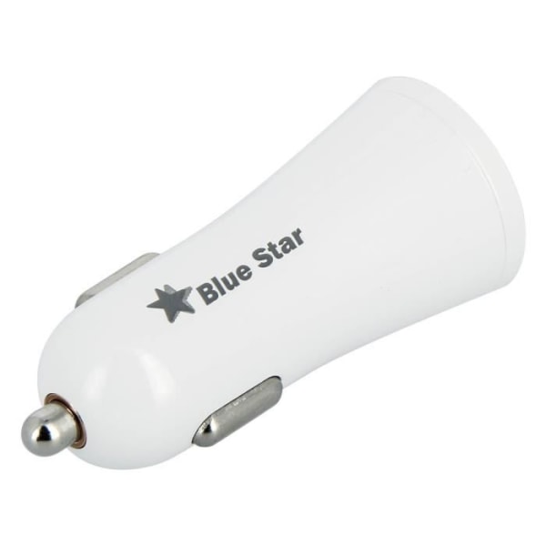 Billaddare - Vit - Snabbladdning - USB 2A - LED-indikator - 40g Vit