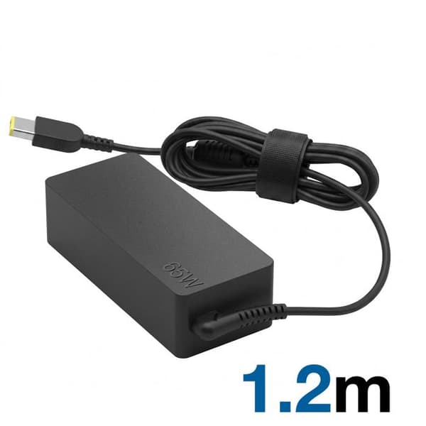 65W Strømforsyning til Lenovo PC med Slim Tip Sort Svart