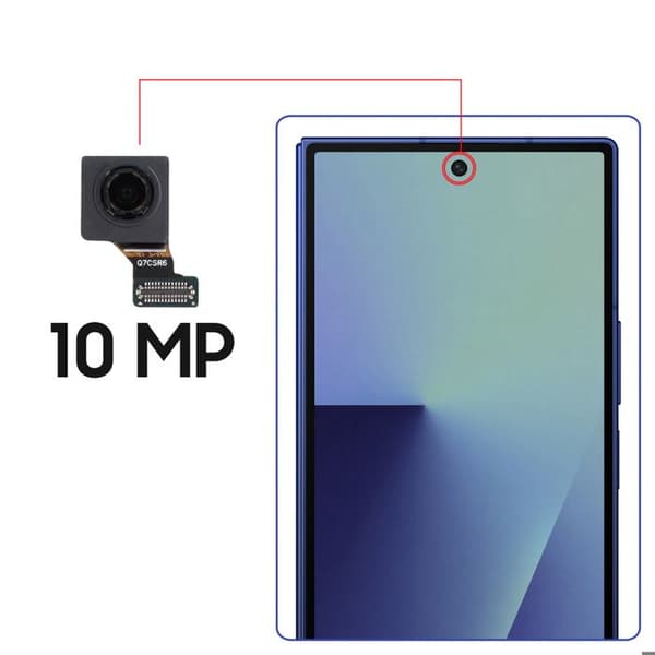 Originalt Eksternt Frontkamera Galaxy Z Fold7 10MP Selfie Sensor Service Pack Samsung Sort