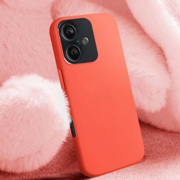 Fodral till iPhone 16 Plus - AVIZAR - Halvstyv Soft-touch Anti-fingeravtryck - Korall Rosa