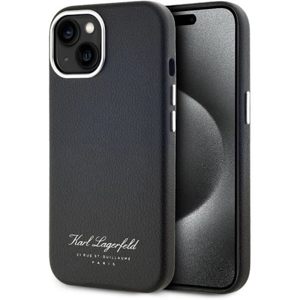 Takakansi iPhone 15 - FW pu Hotel RSG - Musta Svart