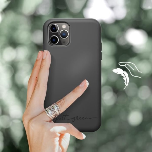 iPhone 11 Pro kierrätettävä kotelo, vain vihreä musta Svart