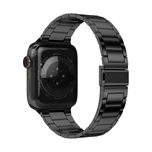 Rem för Apple Watch 41 mm / 40 mm / 38 mm svart stållänkar
