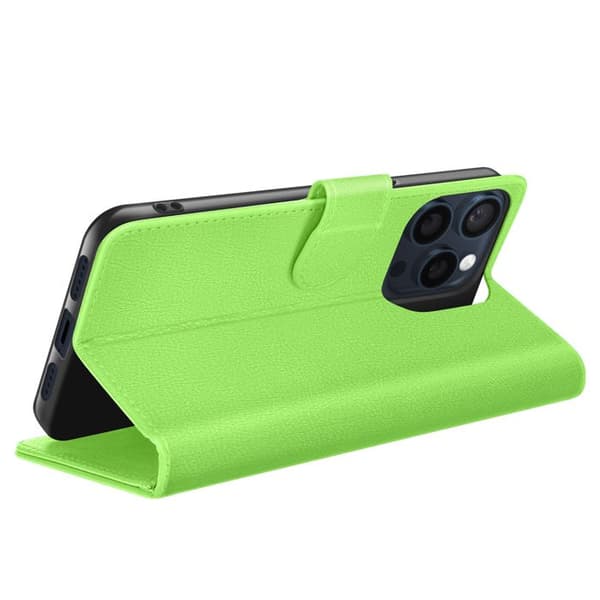 Plånboksetui - ZANAÉ - iPhone 15 Pro Max - Grön - Antiglid - Videostöd Grön