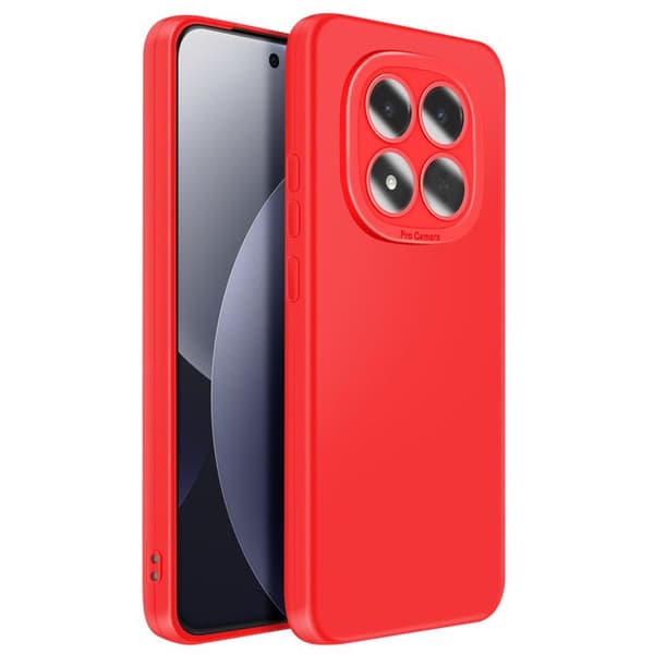 Siliconfodral för Redmi Note 15 Pro Plus med förstärkt kamerablock i röd Röd