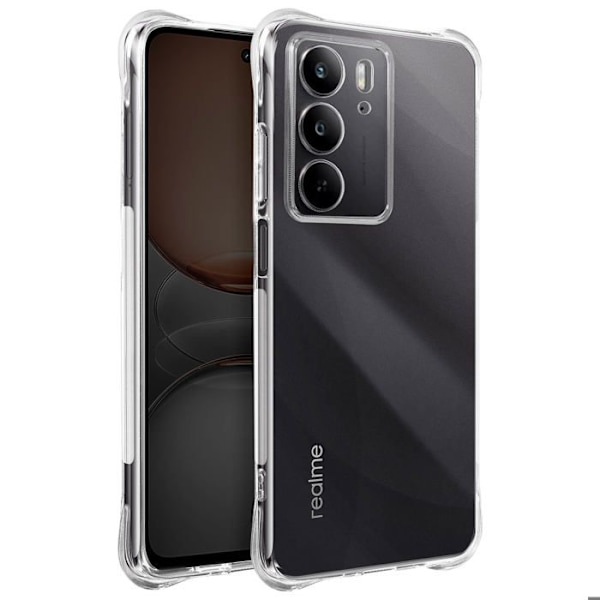 Mobilskydd - Realme - C75 - Stötsäker - Flexibel - Transparent Vit