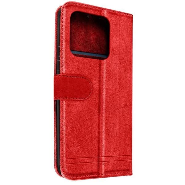 Etui til Xiaomi 13 Pro - AVIZAR - Line Pattern Wallet - Rød Röd