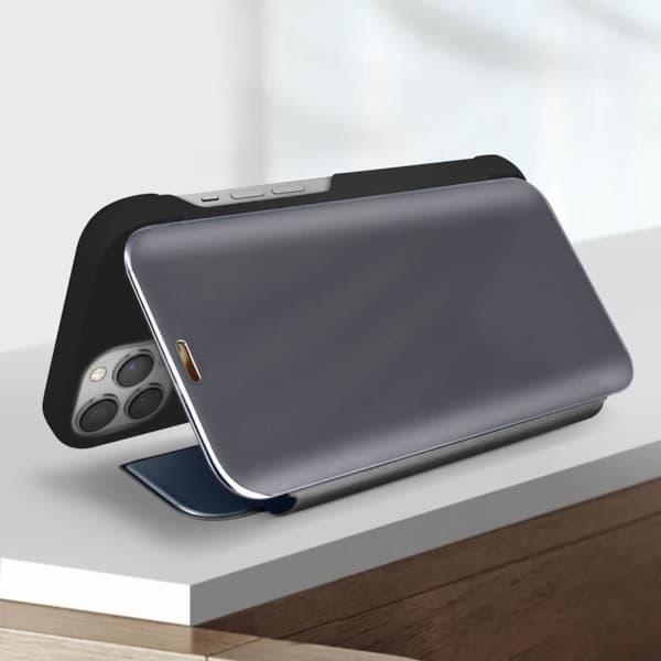 Housse iPhone 13 Pro Max - AVIZAR - Translucent Cover - Spejl Design - Videostøtte - Sort Svart