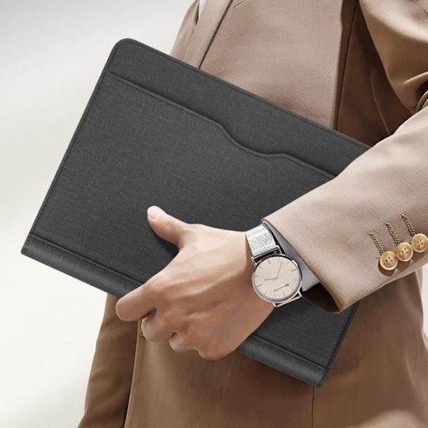 Etui til 10-tommer Tablet Blødt Stof Video Support Funktion - AVIZAR - Universal - Sort Svart