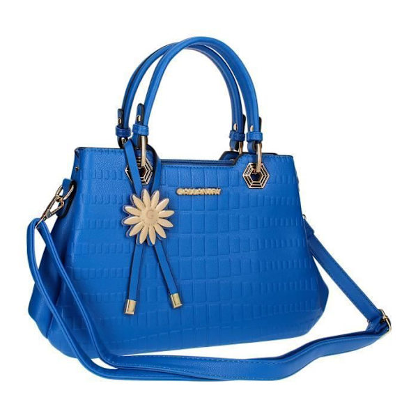 Gallantry Paris Marguerite Blue geometrinen käsilaukku - 3 lokeroa - irrotettava olkahihna Blå