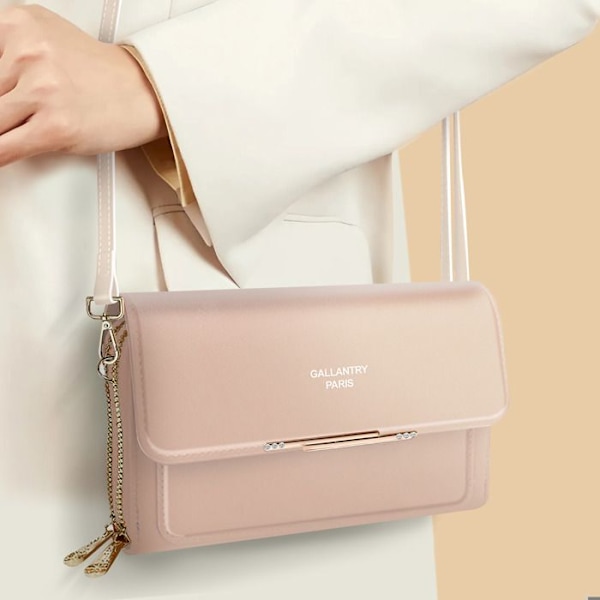 Pochette med axelrem i konstläder för kvinnor Gallantry Rosa Rosa