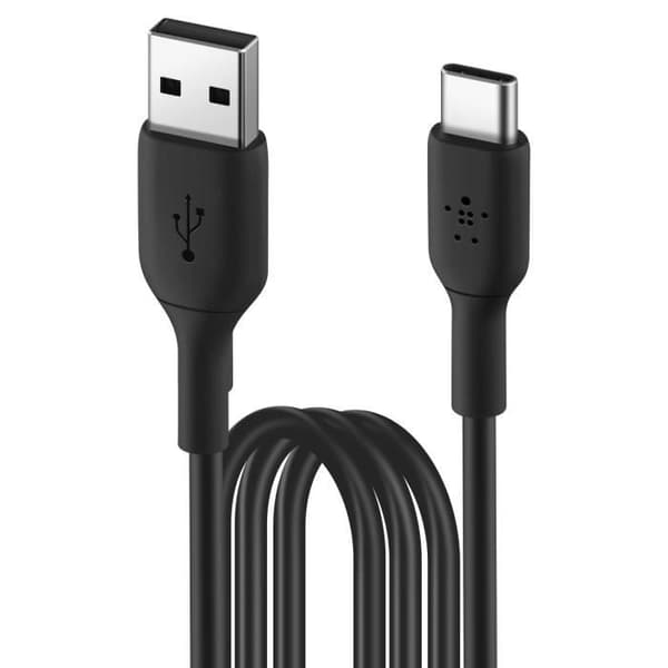 USB til USB-C kabel - BELKIN - 1m - Ultra-holdbart - Opladning og Synchronisering - Sort Svart