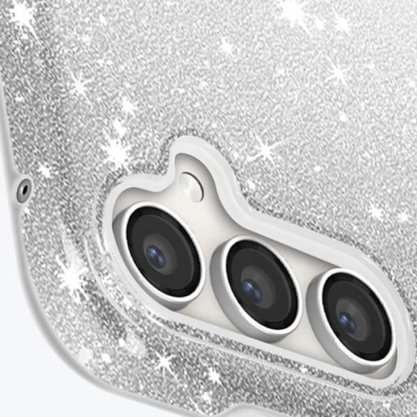 Fodral till Samsung Galaxy S23 FE Glitter Silikon Halvstyv Fine Silver