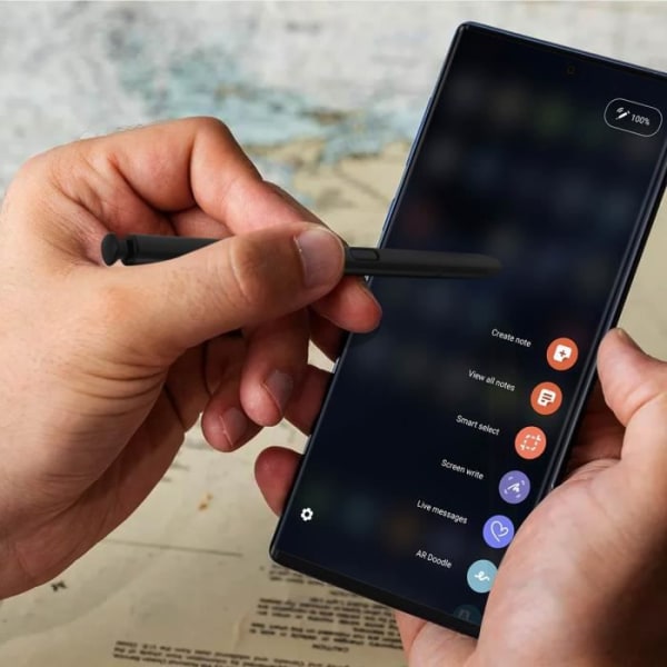 Galaxy Note 10 Plus Stylus -kosketusnäyttö, hienokärkinen pehmeä kärki, 11 cm musta