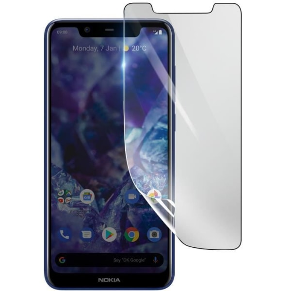 Näytönsuoja - 3MK - Nokia 5.1 Plus - Iskunkestävä Hydrogeeli - Läpinäkyvä - Naarmuuntumaton Transparent