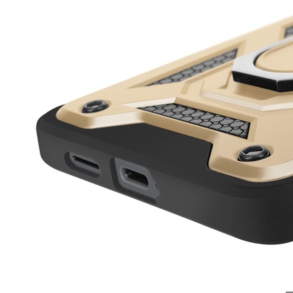 Coque til Samsung S25 Edge Ring Støtte med Kamera Beskyttelse Mayaxess Guld Gul