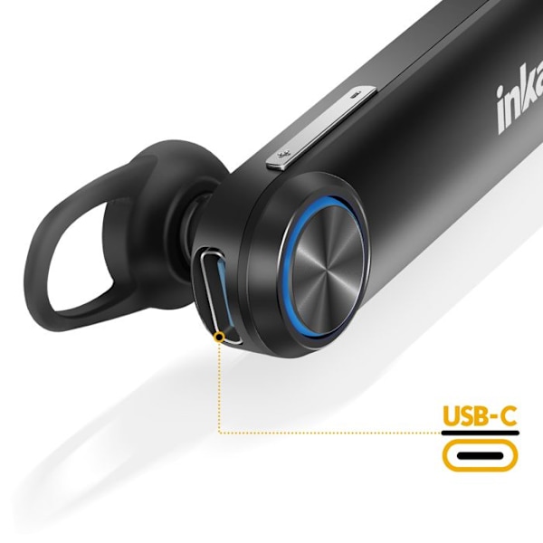 Bluetooth-kuulokkeet kirkkaalla äänellä, Inkax-mallit musta, ohjauspainikkeet. Svart