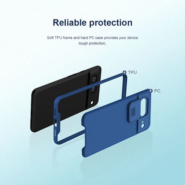 Nillkin Musta Kovakotelo CamShield Pro Liukuva Google Pixel 8 Ultra varten Svart