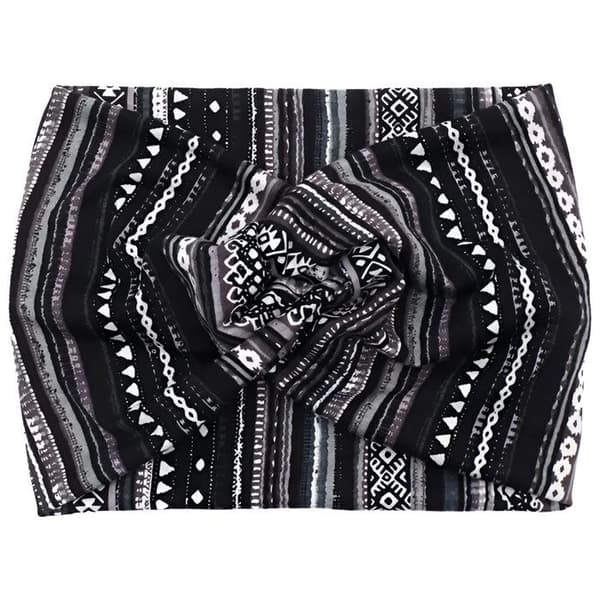 Bandeau - AVIZAR - Aztec - Blød Bomuld - Sort - Multifarvet Svart