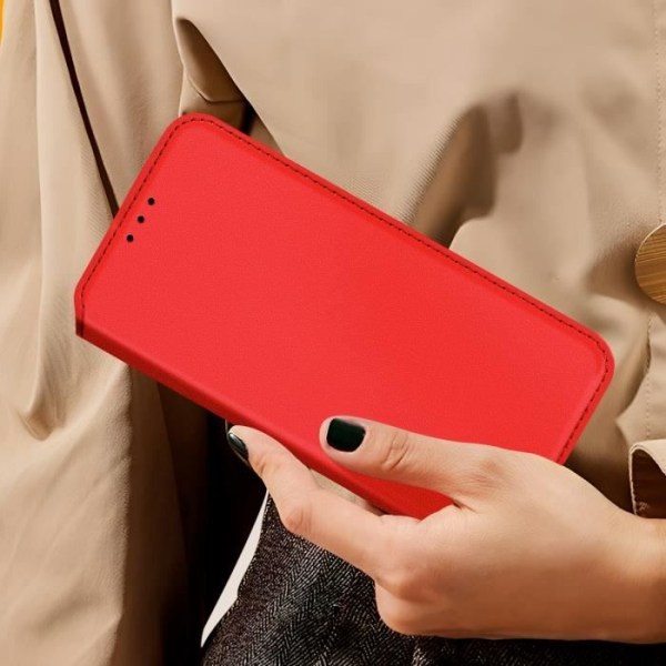 Kotelo Honor 90 Smartille - AVIZAR - Punainen - Kääntökorttipidike ja videotuki Röd