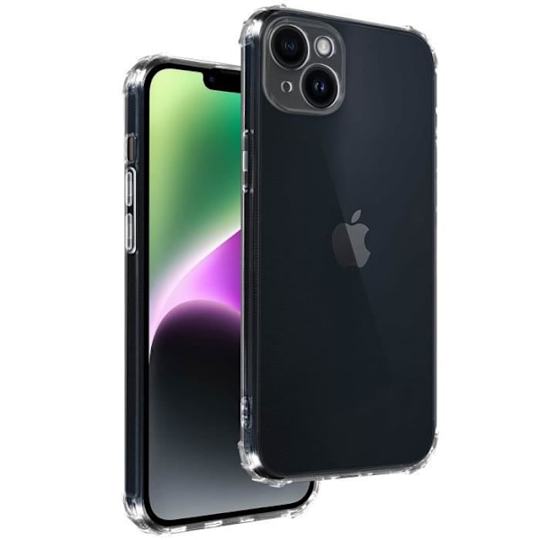 iPhone 14 Plus Fodral - AVIZAR - Soft Gel Silikon - Förstärkta hörn - Stötsäker Transparent Transparent