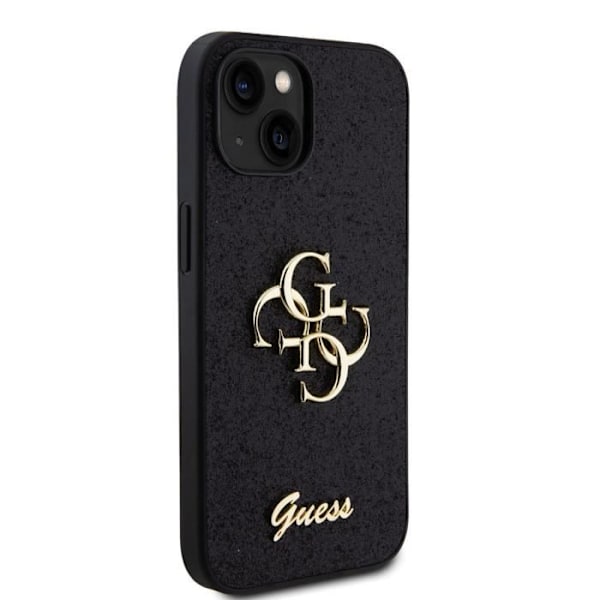 iPhone 13 Glitter-kuori metallilogolla Guess Musta Svart