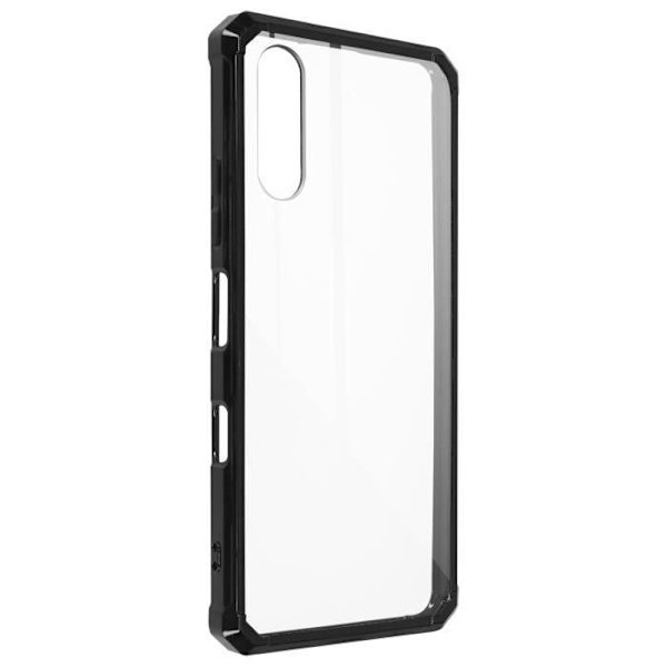 Beskyttelsesskal - Sony - Xperia 10 III - Hård - Forstærkede hjørner - Transparent sort Transparent, svart