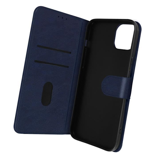 iPhone 14 Fodral - AVIZAR - Wallet Flip Video Support Funktion - Midnattsblå Nattblått