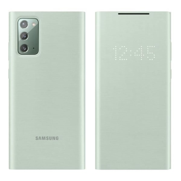 Etui - Samsung - Galaxy Note 20 - Led View Cover - Grøn - Semi-stiv - Taktile Grön