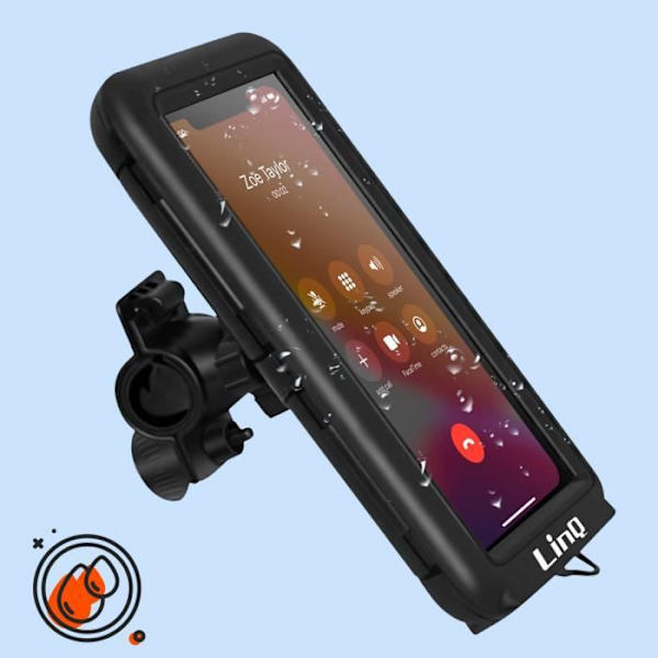 Cykelholder til smartphone 630° drejeligt styrmontering Vandtæt cover LinQ