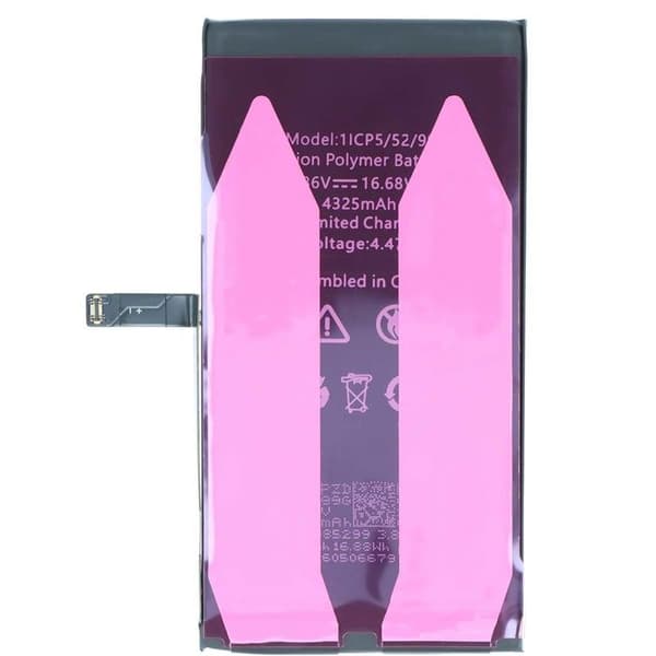 Akku - AVIZAR - iPhone 14 Plus - Li-Polymer 3.86V - 4325mAh - Diagnostoitavissa Musta Svart