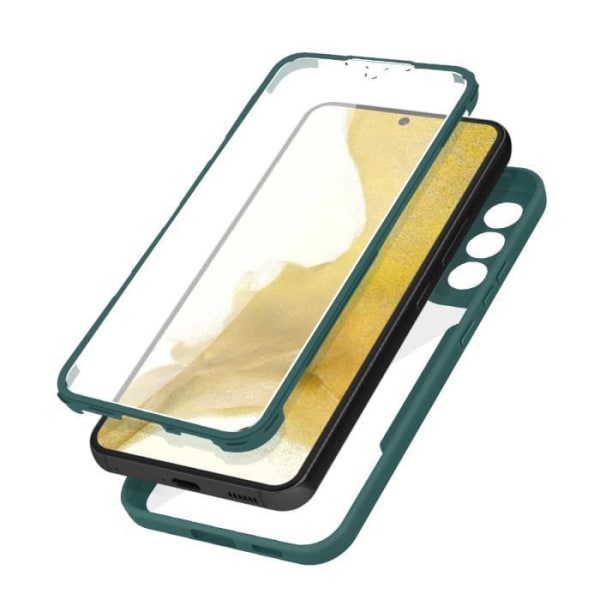 Samsung Galaxy S22 Cover Plexiglas Bagside og Polymer Front Green Contour