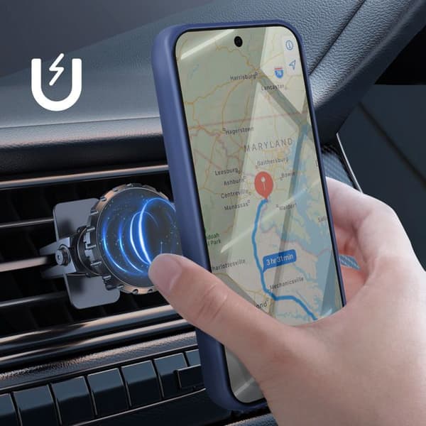 Coque - AVIZAR - Google Pixel 9a - Stødabsorberende - Magnetisk Ring - Gennemsigtig Blå Bagside Blå