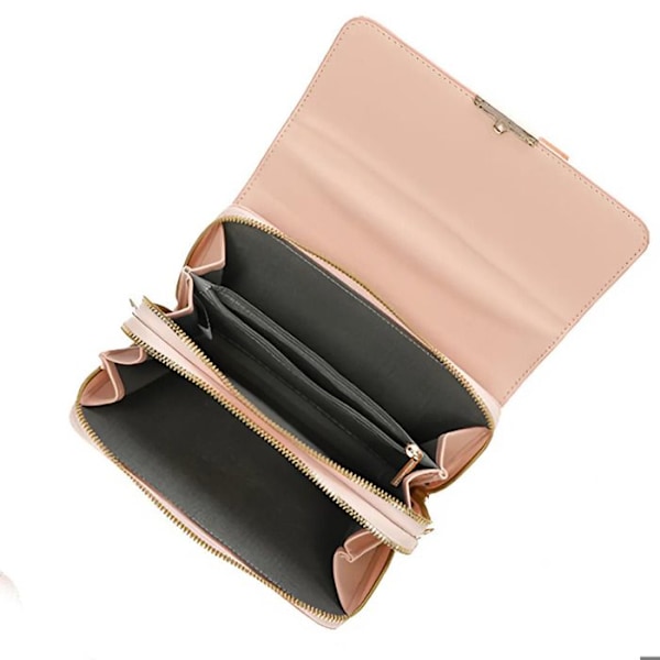 Pochette med axelrem i konstläder för kvinnor Gallantry Rosa Rosa