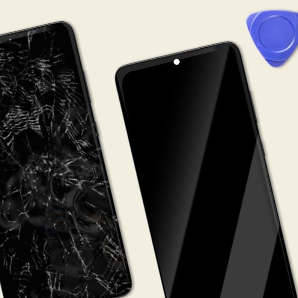 LCD-skærm AVIZAR til Samsung Galaxy S20 Ultra - Sort - Touchglas og Chassis - Hærdet glas Svart