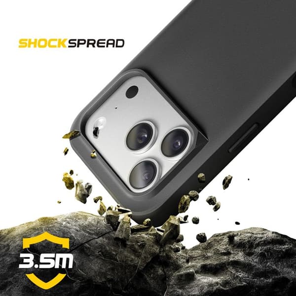 "Cover til iPhone 17 Pro Model SolidX Stødabsorberende 3.5 m certificeret MIL-STD 810G Rhinoshield Sort" Svart