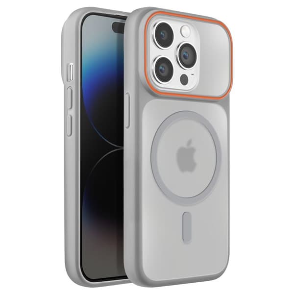 iPhone 14 Pro Cover Bi-Material Design MagSafe Kompatibel Grå Grå