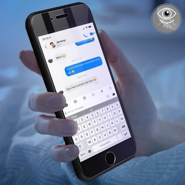 Skærmbeskyttelse - AVIZAR - iPhone SE 2020, 8, 7 - Anti-blålys - Hærdet glas - 9H Transparent