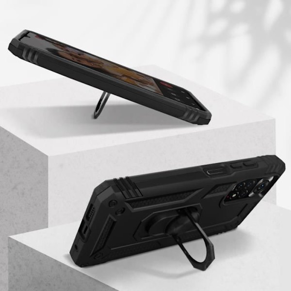 Coque Antichoc - Xiaomi - Redmi Note 11/11s - Videostøtte Ring - Sort - Bi-materiel svart