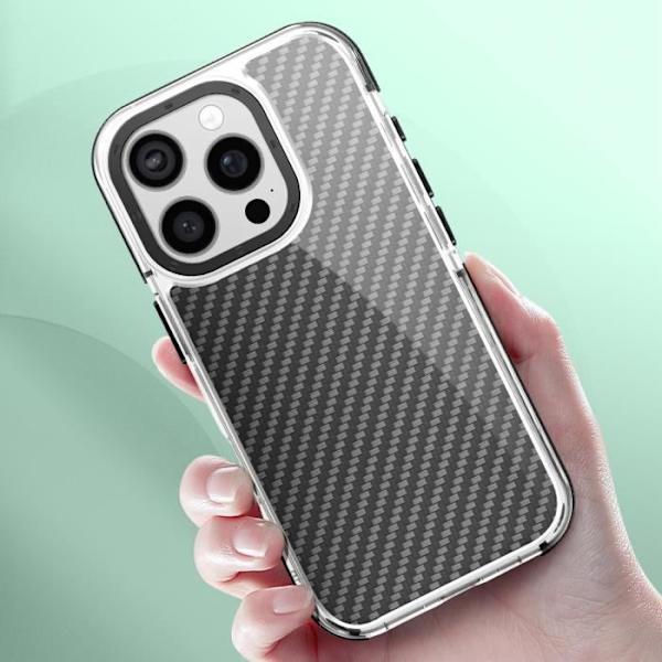 Cover til iPhone 16 Pro Stødsikker med metal kamera surround Sort Svart