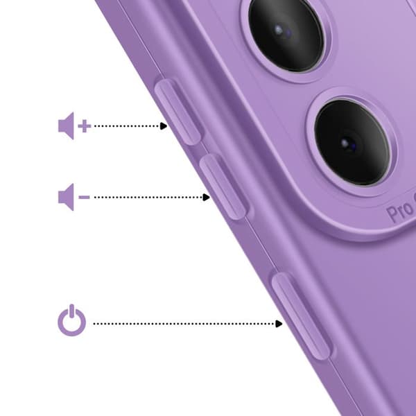Siliconfodral för Galaxy S25 FE med mjukt material och förstärkt kamerablock i lila Violett